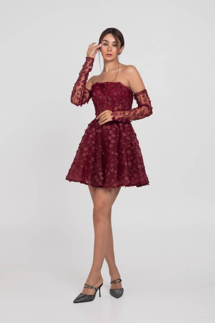 Rote Mini-Kleid