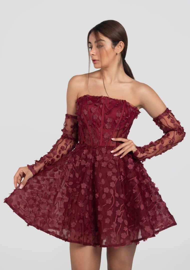 Rote Mini-Kleid